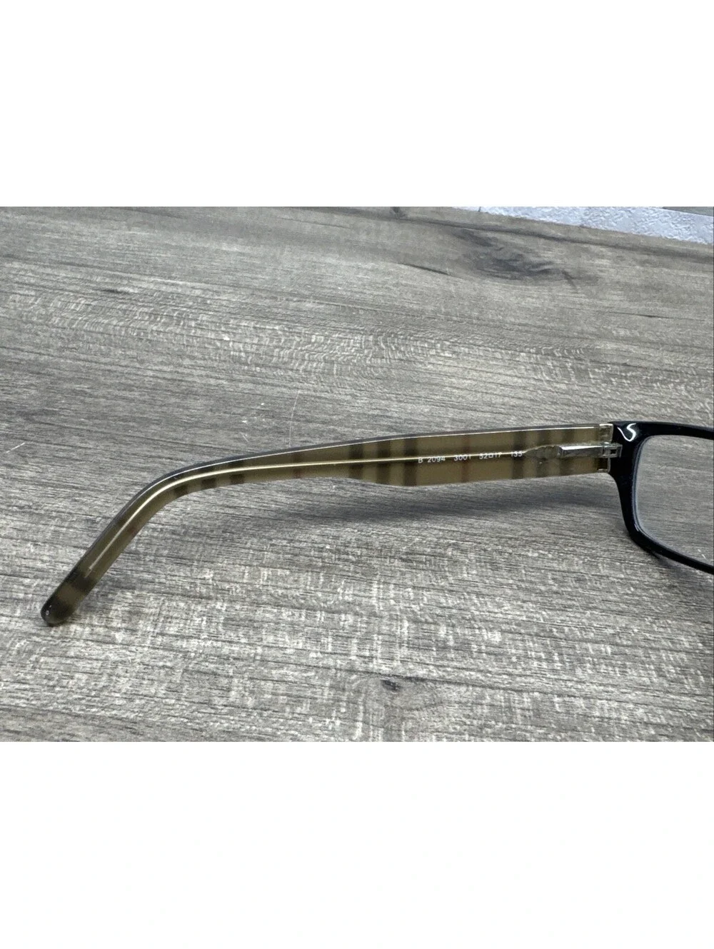Burberry Eyeglasses Frames Only, B 2094 3001, 52-17-135, Black/Brown, Italy